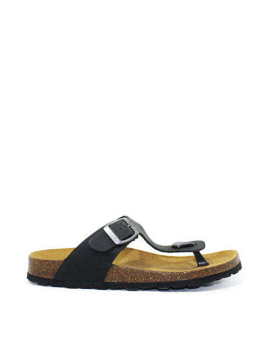 Plakton Leather Women's Flat Sandals in Black C...