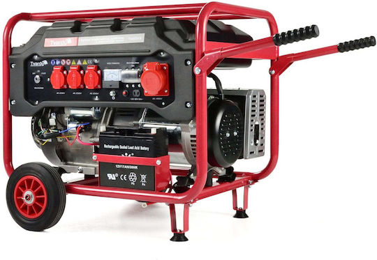 Tvardy Генератор Бензин (четиритактов) с Миза, Гуми и Максимална Мощност 6.6kVA