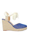 Women's Ankle Strap Platforms Blue
