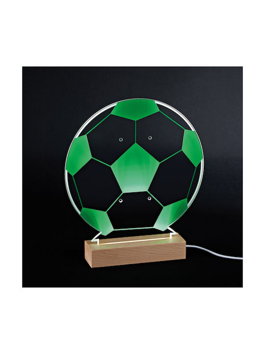 Επιτραπέζια Plexiglass Led Βάση Λαμπάδα Παναθηναϊκός 25εκ Μ12017