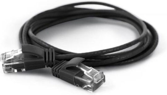 Wantec U/UTP Cat.6a (Gigabit) Καλώδιο Δικτύου Ethernet 0.2m Μαύρο