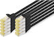Digitus S/FTP Cat.6a (Gigabit) Καλώδιο Δικτύου Ethernet 0.5m Μαύρο 10τμχ