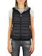 Women's Short Puffer Jacket for Winter with Hood Black-Black