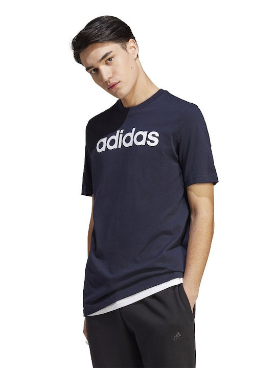 Adidas Bărbați T-shirt Sportiv cu Mânecă Scurtă BLUE