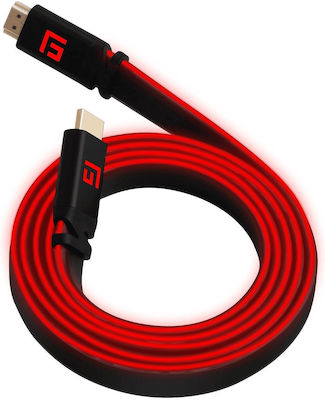 Floating Grip Cable HDMI male - HDMI male 1.5m Κόκκινο