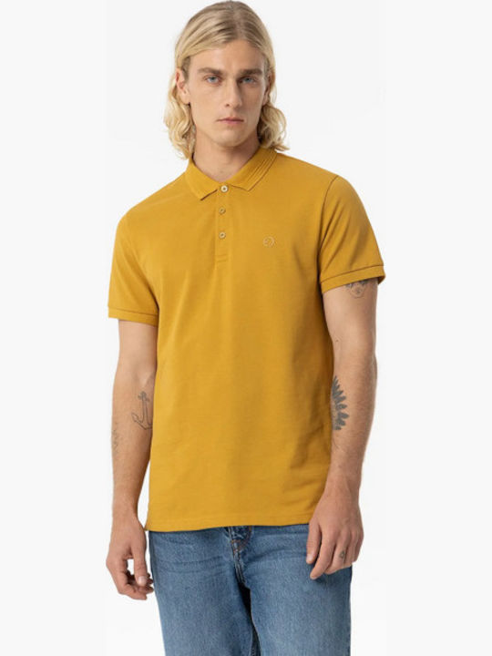 Tiffosi Поло Блуза с къс ръкав Yellow