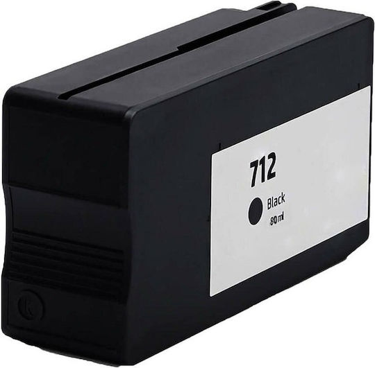 Compatible Inkjet Printer Ink HP 3ED71A, 712B 80ml Black 1pcs