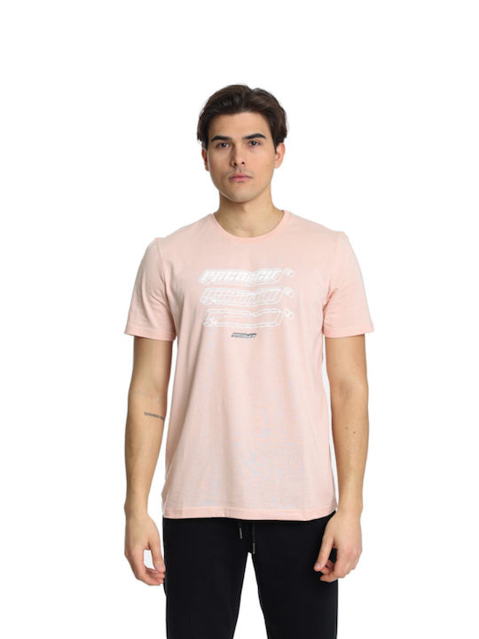 Paco & Co T-shirt Bărbătesc cu Mânecă Scurtă Salmon