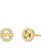 Michael Kors Premium Silver Stud Earrings Gold Plated with Stones