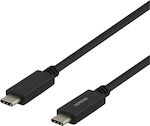 Deltaco USB 2.0 Cable USB-C male - USB-C Μαύρο 2m (USBC-2002M)