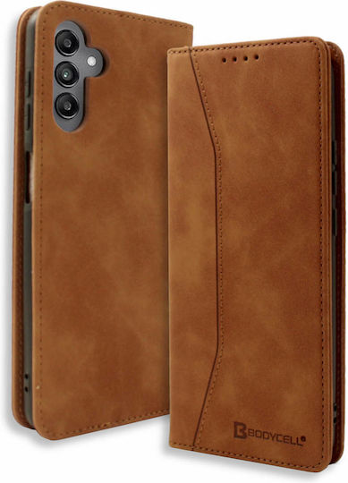 Bodycell Book Δερματίνης / Δερμάτινο Καφέ (Samsung M34)