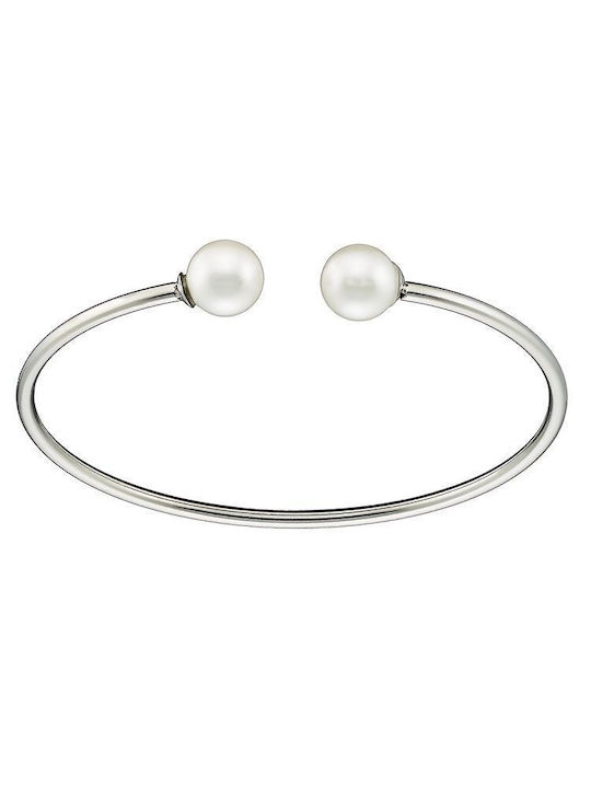 Steel Cuff Bracelet with Pearls As26182