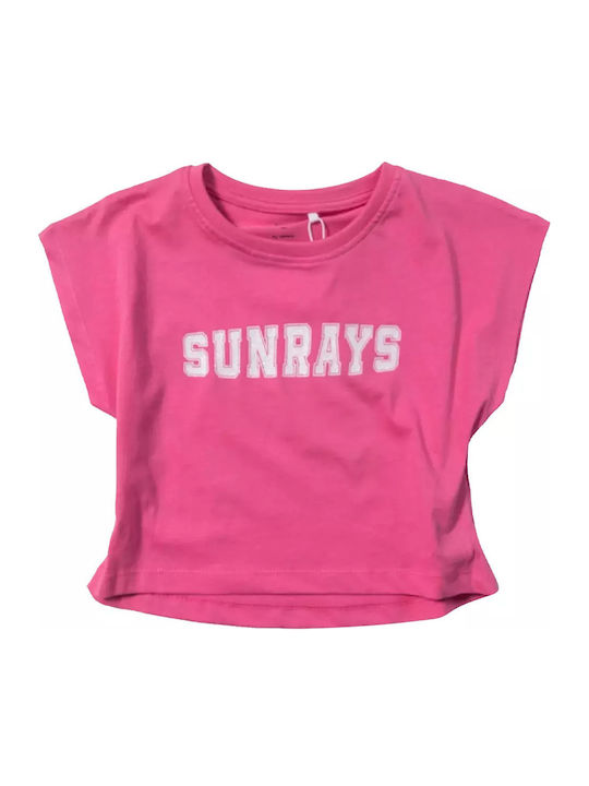 Name It Kids' Crop Top Short Sleeve Fuchsia Sun...