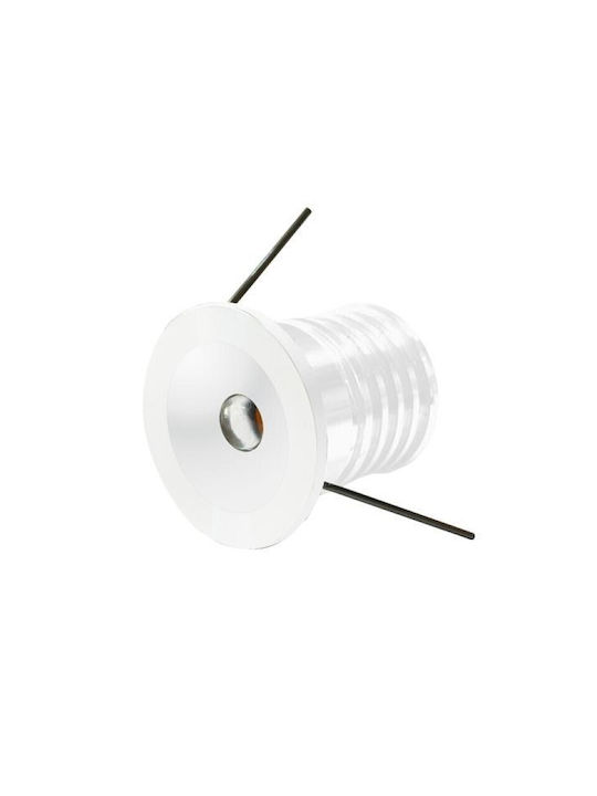 Eurolamp Χωνευτό Σποτ με Ενσωματωμένο LED και Φυσικό Λευκό Φως Λευκό 30x30εκ.