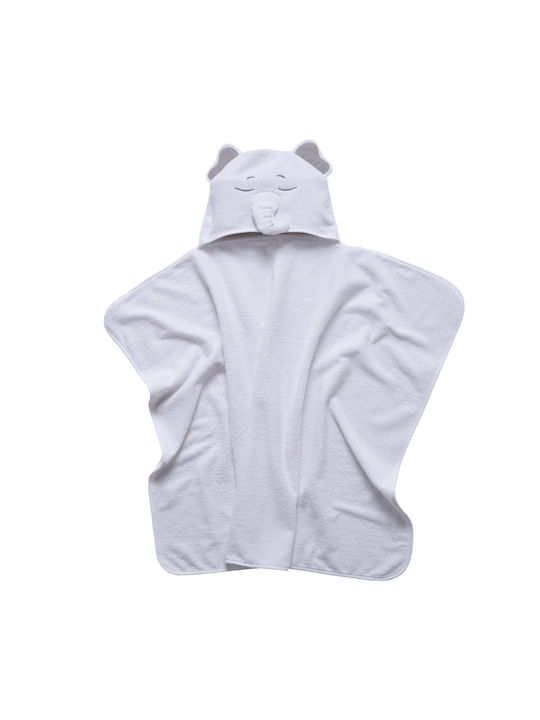 Das Home Baby Bath Towel-Bathrobe Hooded White 70x90cm