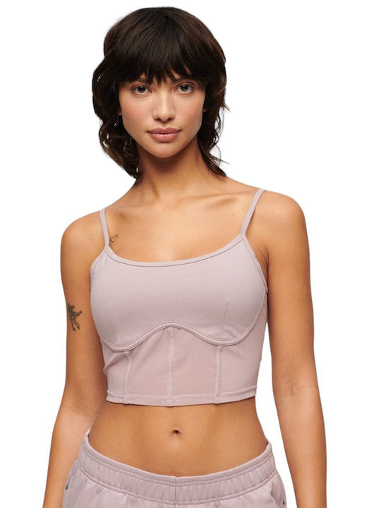 Women's Blouse Corset with Straps Purple
