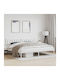 King Size Metallbett Weiß mit Lattenrost für Matratze 193x203cm