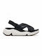 Xti Women's Flat Sandals Sporty in Black Color