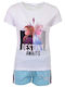 Kinder-Set mit Shorts Sommer 2Stück White Frozen