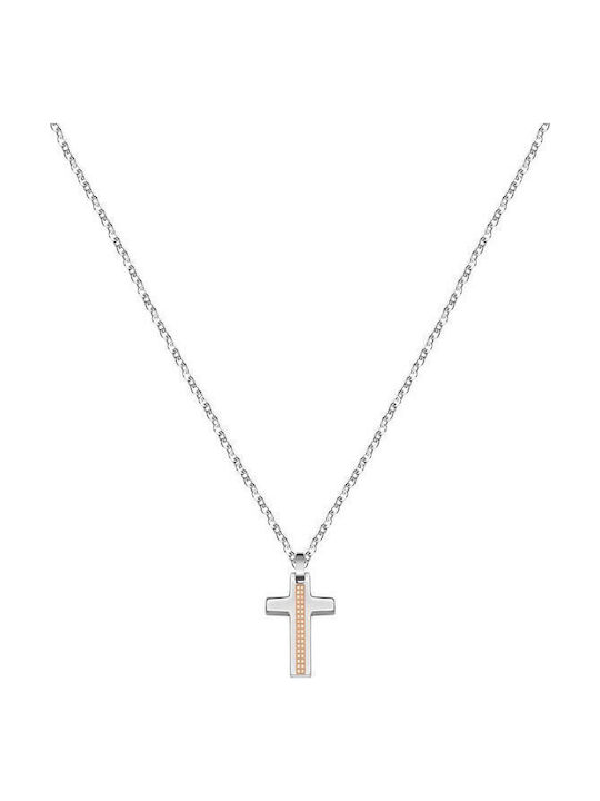 Morellato Men's Cross from Steel with Chain Motown
