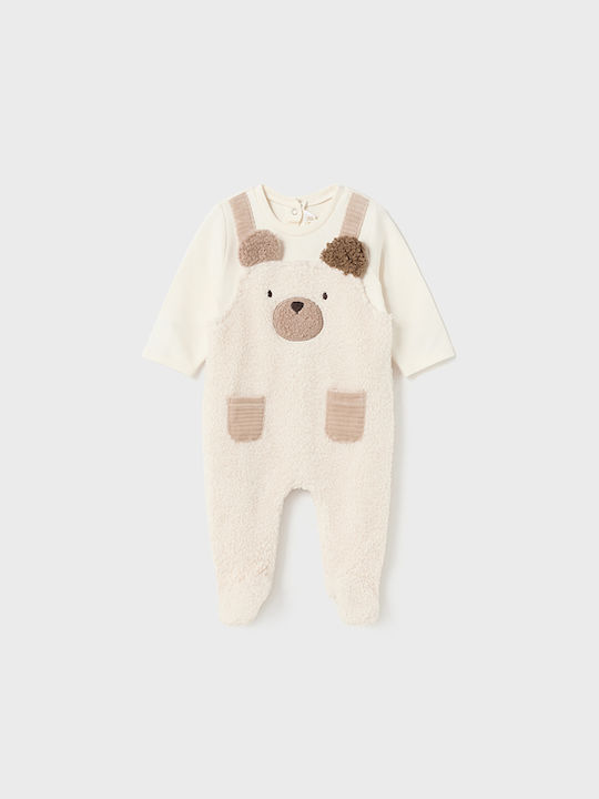 Mayoral Baby Bodysuit Set with Pants Beige