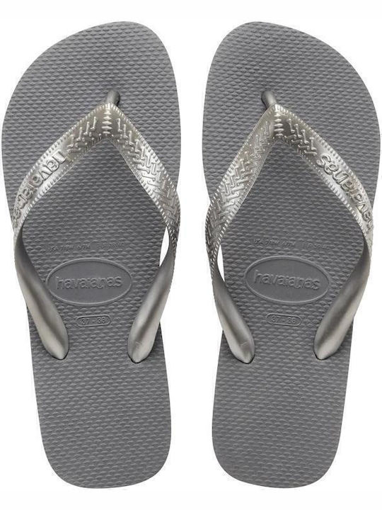 Havaianas Top Tiras Flip Flops in Silver Colour
