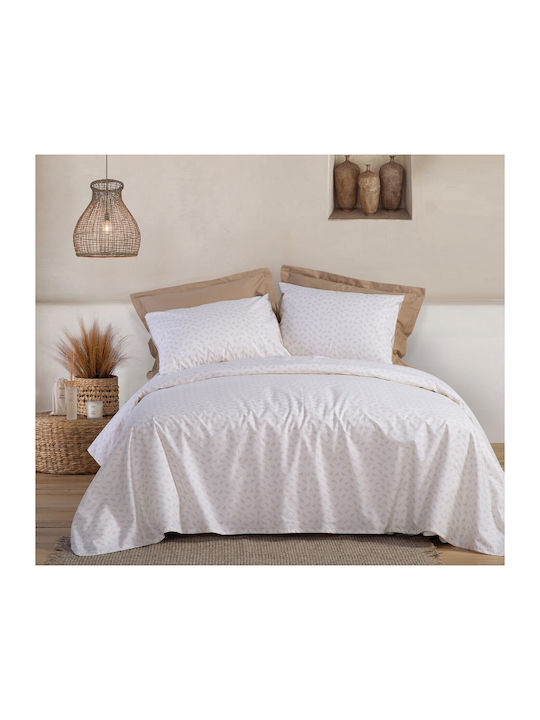 Nef-Nef Homeware Bettwäsche-Set Überdoppel 240x270cm. Amaranda Beige 4Stück