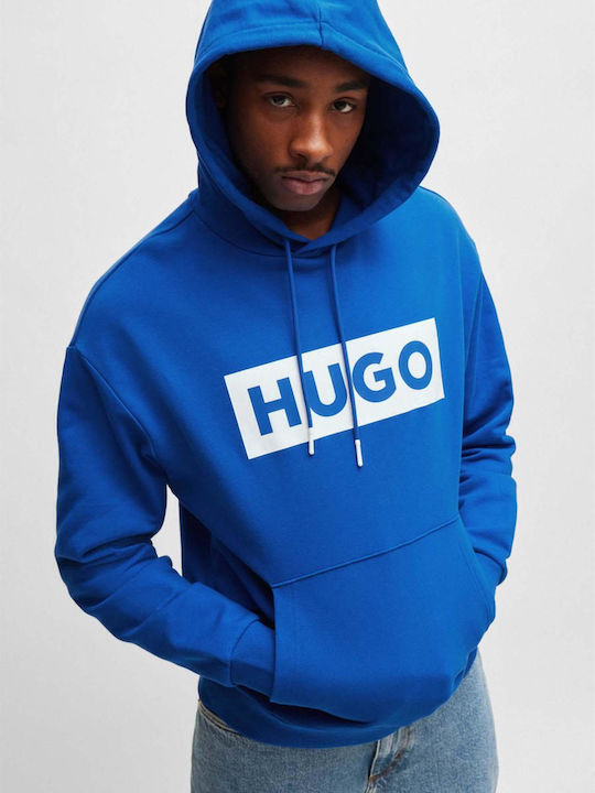 Hoodie Boss Pullover Blau Hugo Boss Sweatshirt Mit Kapuze Blau