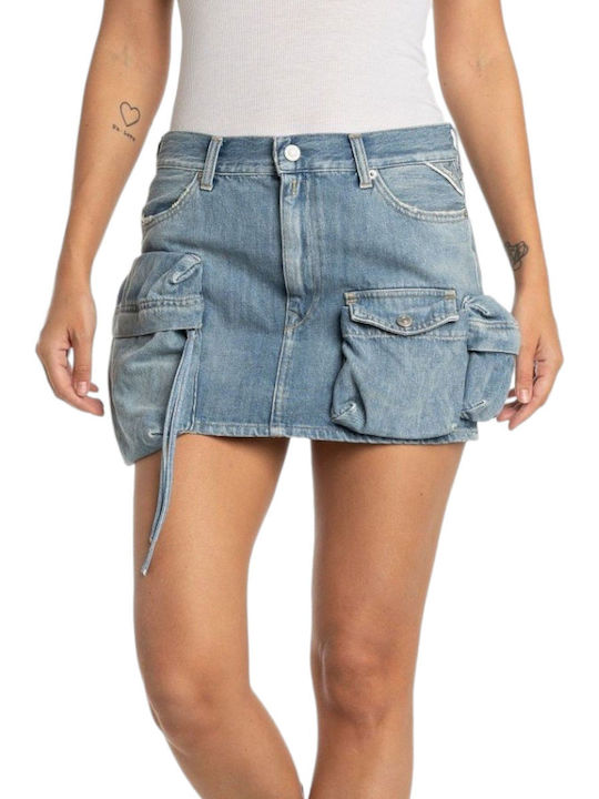 Replay Denim Mini Skirt in Blue color