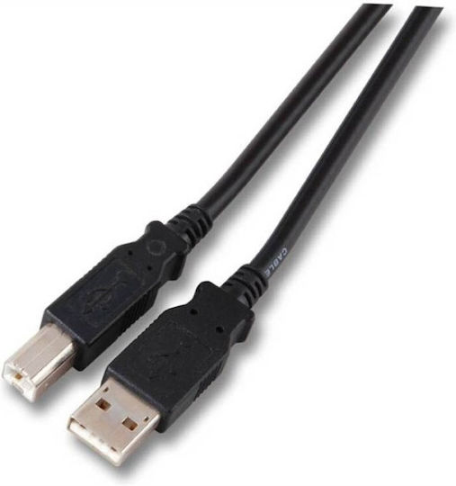 EFB USB 2.0 Cable USB-A male - USB-B male Μαύρο 1m K5255SW.1