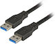 EFB USB 2.0 Cable USB-A male - USB-A male Μαύρο 1m K5210SW.1