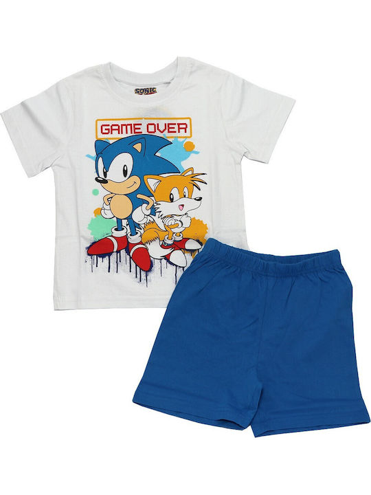 Sega Pijama pentru copii De vară white Sonic Game Over