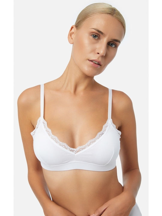 Minerva Weiß Damen Bralette-BH