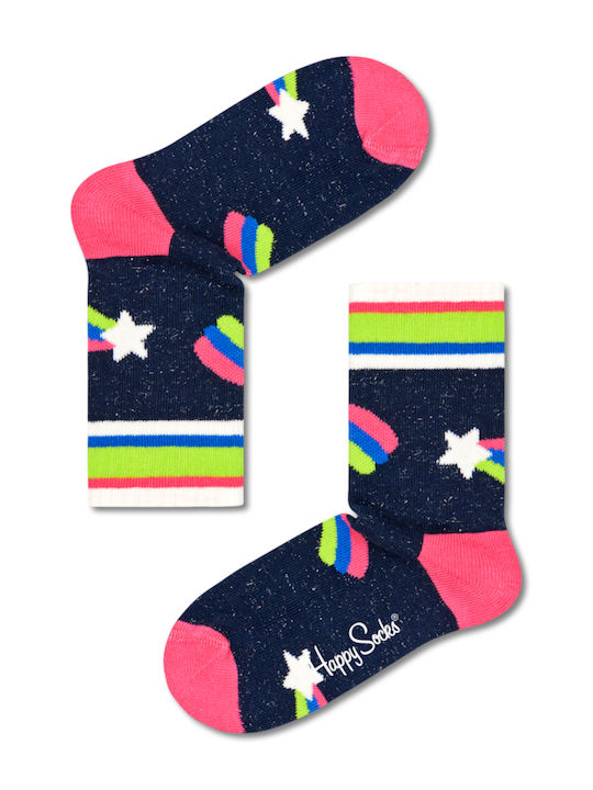 Happy Socks Παιδικές Κάλτσες Kids Shooting Star Rib Πολύχρωμες