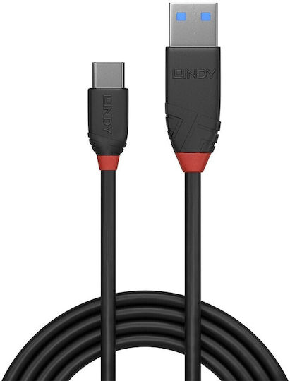 Lindy USB 2.0 Cable USB-C male - USB-A Μαύρο 0.15m 36914