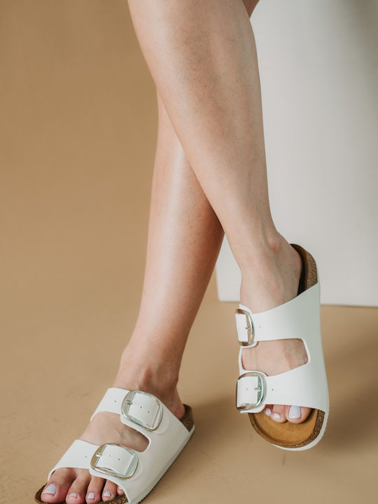 Parex Piele Sandale dama Pantofi cu platformă în Alb Culoare