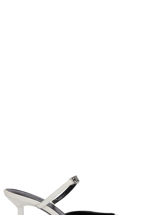 Hugo Boss Mules με Τακούνι σε Λευκό Χρώμα