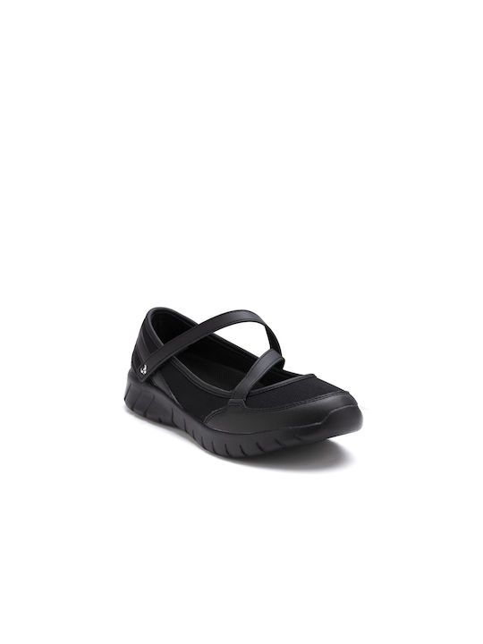 Suecos Anatomic Fabric Ballerinas Black