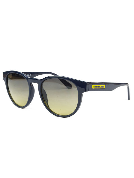 Calvin Klein Sonnenbrillen mit Blau Rahmen und Gelb Verlaufsfarbe Linse CKJ22609S 400