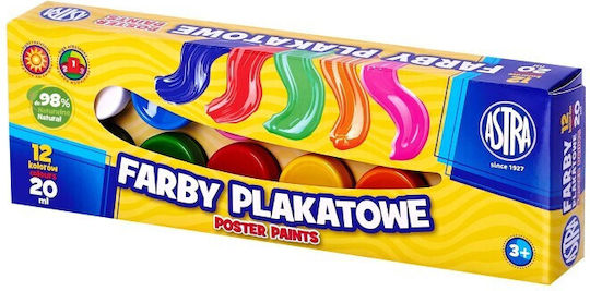 Astra Poster Paints 12 Colors 20 Ml No 0034