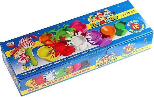 Vopsele pentru postere 12 culori 20 ml Flamingo Flamingo