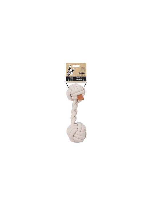 M-pets Dog Toy Rope Coto White Duo Ball 28cm