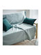 Gofis Home Rene Ριχτάρι Διθέσιου Καναπέ Πλεκτό 180x250εκ. Turquoise Blue Ss24 732
