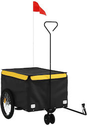 Vidaxl Bicycle Trailer Black and Yellow 30 Kg Iron