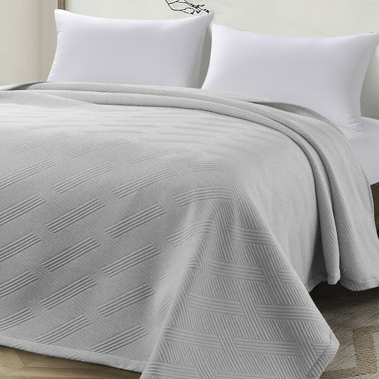 Beauty Home Pătură Piqué Simplă 170x270 cm Gri 11175MO-GRI
