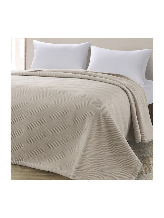 Beauty Home 11175 Blanket 100% cotton King Size 260x270cm. Sand