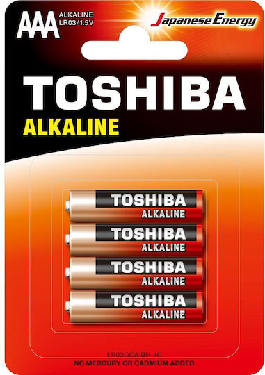 Toshiba Alkaline Batteries AAA 1.5V 4pcs