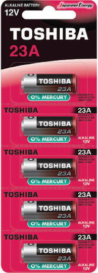 Toshiba Alkaline Batteries A23 12V 5pcs