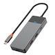 Wiwu USB-C Docking Station με HDMI 4K PD Γκρι (A721HD)