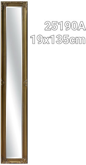 Besty Decor 25190 Wandspiegel Rechteckig Gold 135x19cm